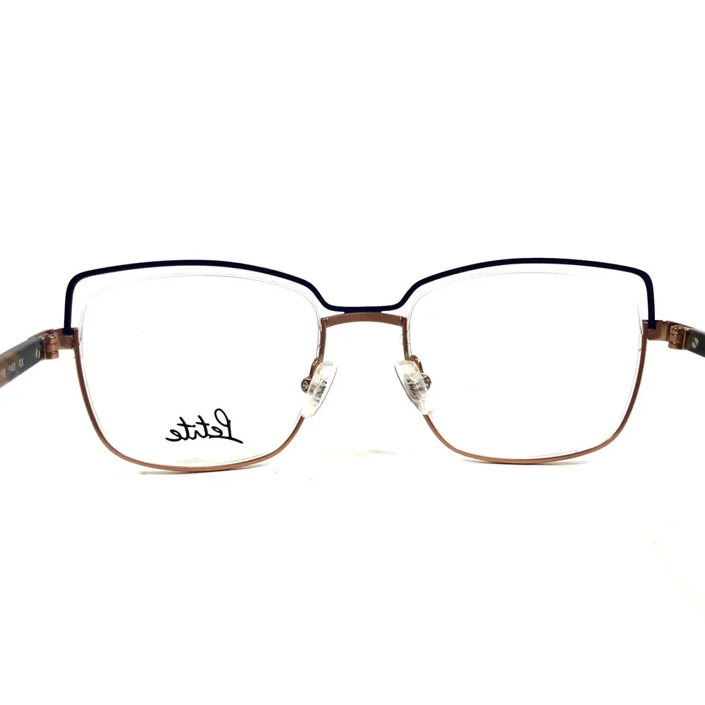 J.F. Rey Petite Eyeglasses Frames PM070 2505 Matte Blue Rose Gold 47-18-140